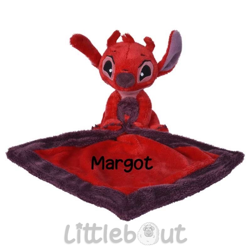 Doudou stitch rouge personnalisé