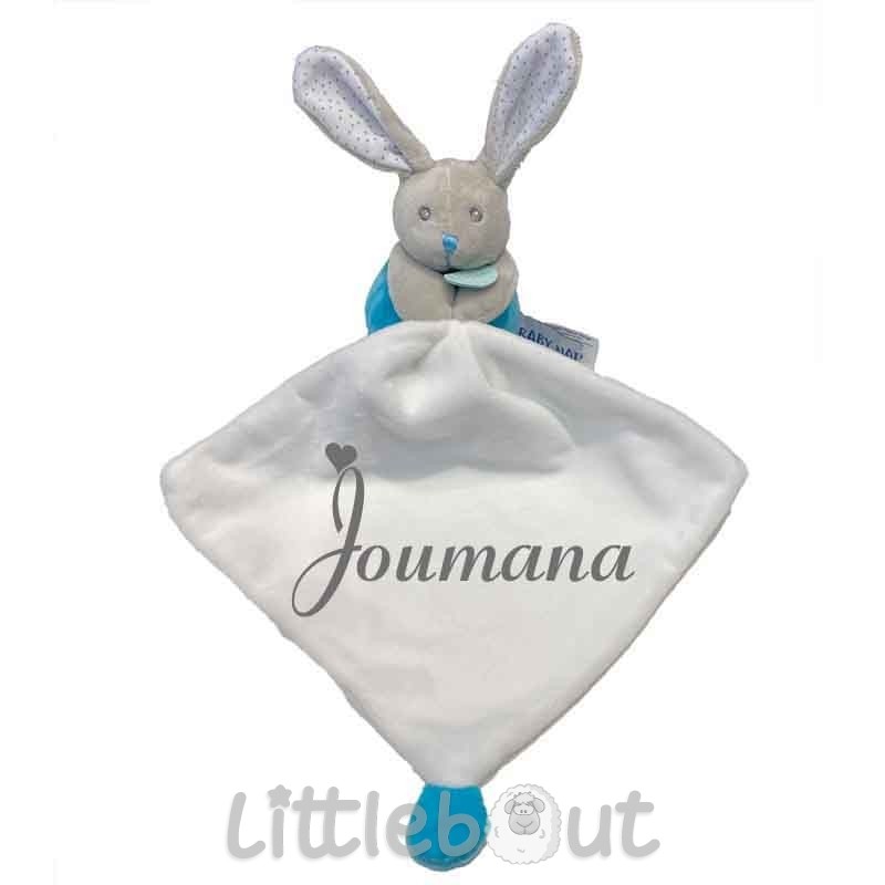 Doudou personnalisé petit lapin