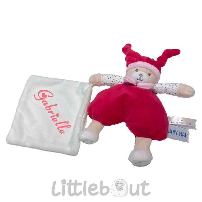 Doudou personnalisé Brioche rose de Babynat