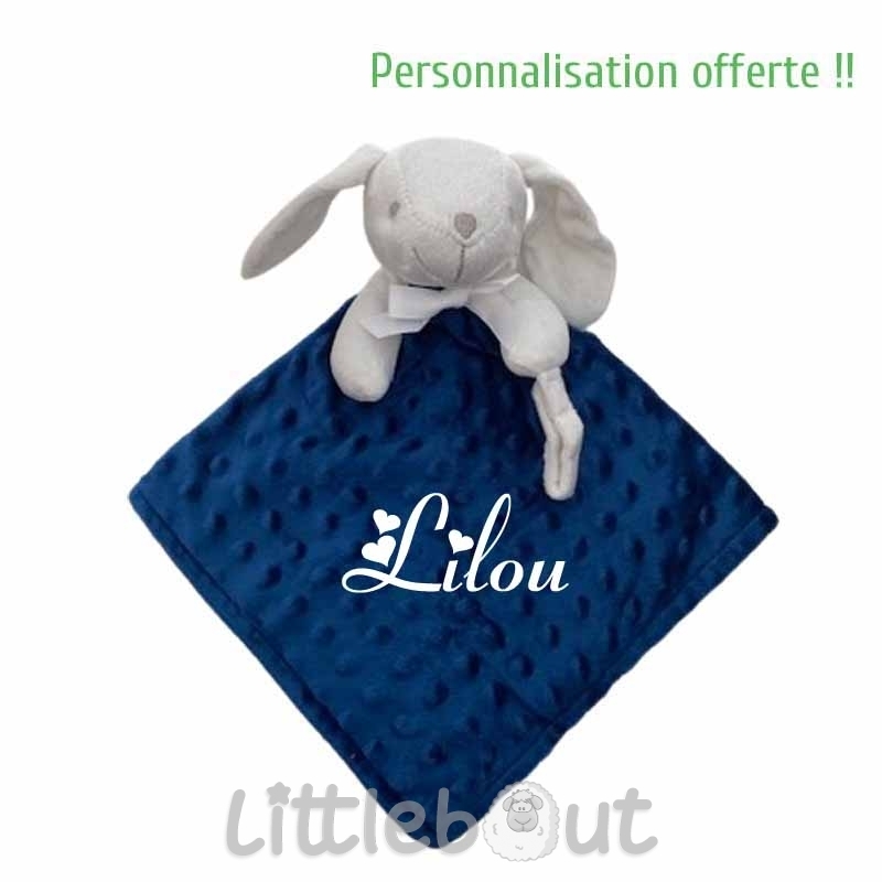 Doudou attache tétine personnalisé