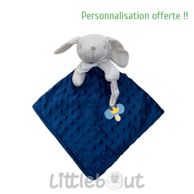 Doudou attache tétine personnalisé